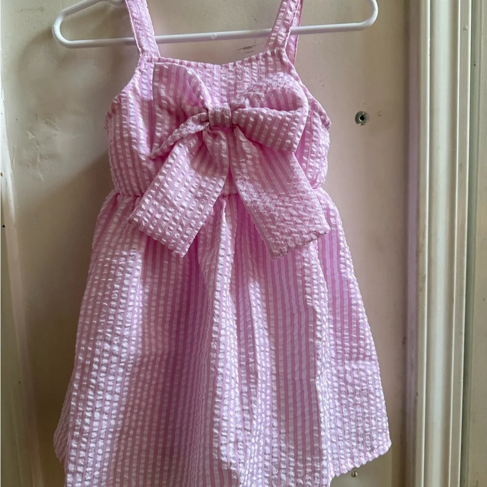 New Pink Seersucker Sundress